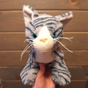 Plush Cat Toy - Gray and White